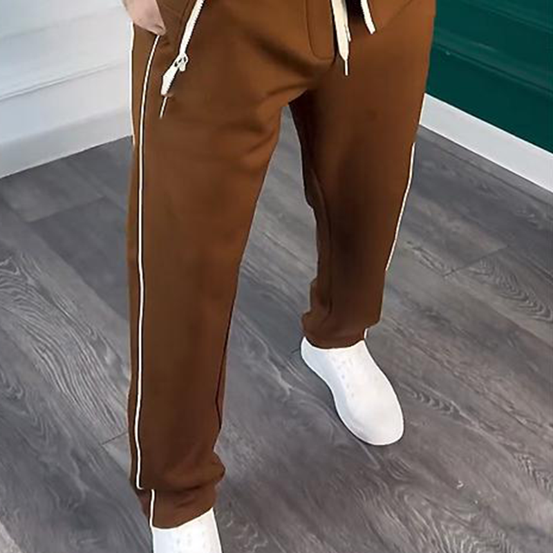 🏃 Survêtement classique à rayures latérales – Style sportif rétro pour hommes/femmes