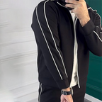 🏃 Survêtement classique à rayures latérales – Style sportif rétro pour hommes/femmes