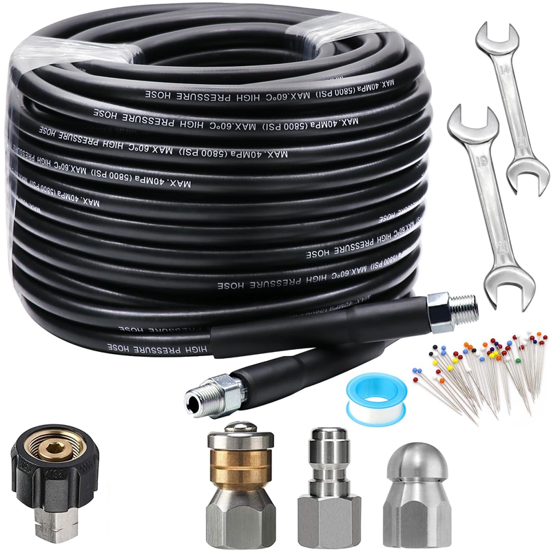 Kit de nettoyage de canalisations 5800 PSI pour nettoyeur haute pression