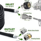 Kit de nettoyage de canalisations 5800 PSI pour nettoyeur haute pression