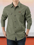 Chemise décontractée en coton uni pour homme【ACHETEZ-EN 2 ET OBTENEZ LA LIVRAISON GRATUITE】