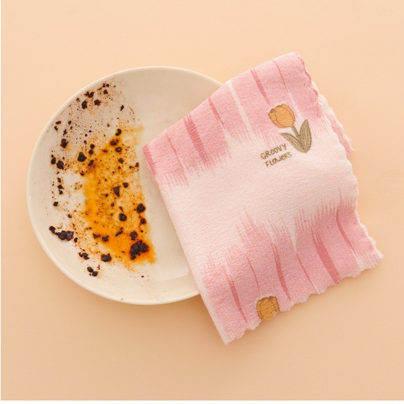 5 torchons de cuisine en flanelle corail pour un usage domestique
