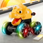 🦖 Voiture Dinosaure à Pousser avec Lumières LED Scintillantes 🚙✨ - T-Rex | Tricératops | Stégosaure | ABS Résistant | 6 Couleurs | Pour Enfants 3+ | Cadeau Parfait | 50% DE RÉDUCTION