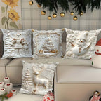 🎅🏻✨Soldes de Noël -50% !!🎁Élégantes housses de coussin décoratives de Noël