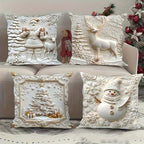 🎅🏻✨Soldes de Noël -50% !!🎁Élégantes housses de coussin décoratives de Noël