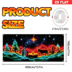 🔥Soldes de Noël - 50 % DE RÉDUCTION🎄Bannière de Noël réactive aux UV pour portes de garage