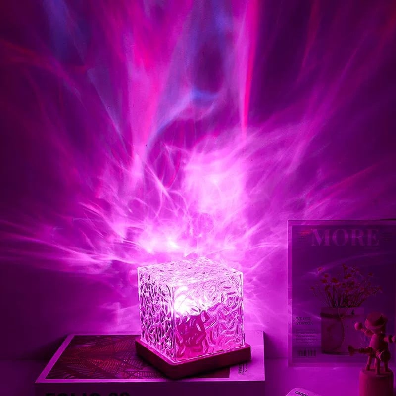 🎁 Projecteur d'ondes rotatives - Effet océan dynamique, 16 couleurs changeantes, parfait pour les soins de bébé et la décoration de chambre d'enfant 🌙🚤💫
