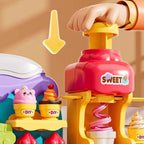 🎄 60% DE RÉDUCTION ! 🍦 ENSEMBLE PÂTE À MODELER GLACE - 6 Couleurs et 10 Accessoires, Non Toxique et Sûr, Cadeau Parfait pour les Enfants de 3 à 8 Ans 🎁✨
