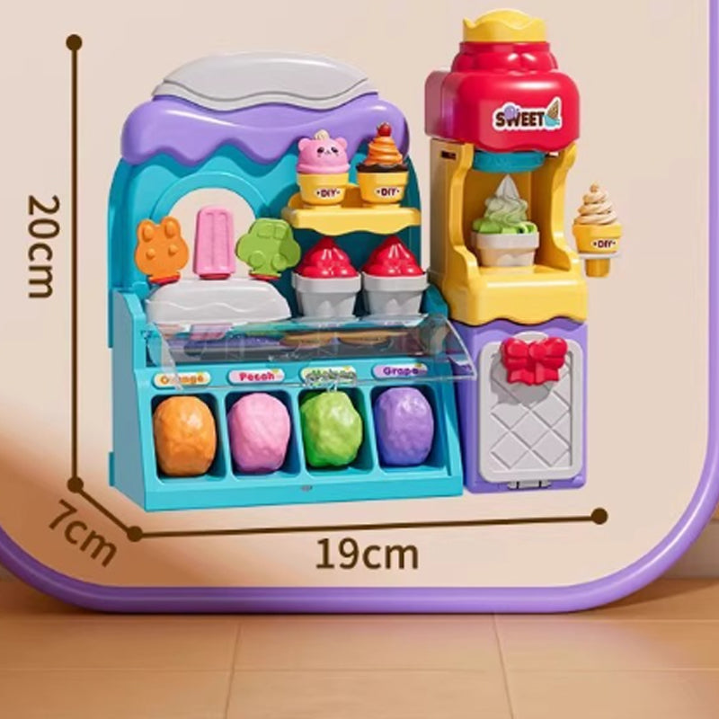 🎄 60% DE RÉDUCTION ! 🍦 ENSEMBLE PÂTE À MODELER GLACE - 6 Couleurs et 10 Accessoires, Non Toxique et Sûr, Cadeau Parfait pour les Enfants de 3 à 8 Ans 🎁✨