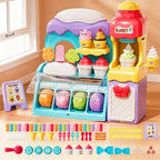 🎄 60% DE RÉDUCTION ! 🍦 ENSEMBLE PÂTE À MODELER GLACE - 6 Couleurs et 10 Accessoires, Non Toxique et Sûr, Cadeau Parfait pour les Enfants de 3 à 8 Ans 🎁✨