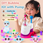 Kit de bulles de savon DIY avec pompe pour enfants