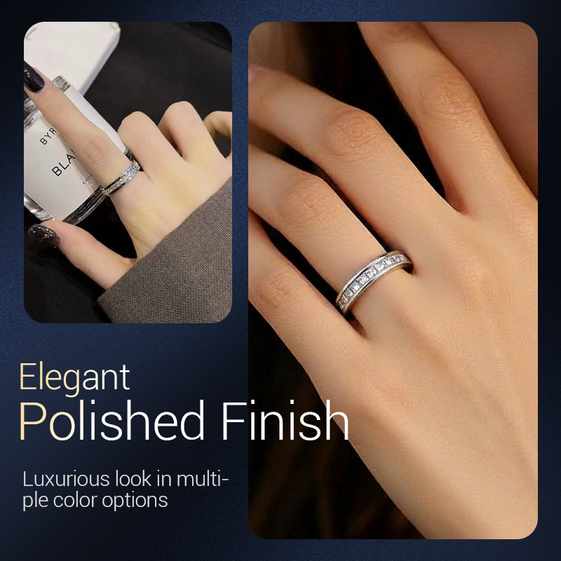 📢📢57% DE RÉDUCTION !!! 🎅Bague rotative en acier titane avec zircon