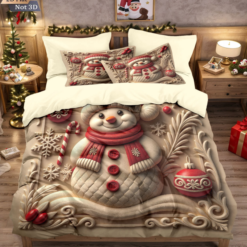 Housse de Couette Noël 3 Pièces