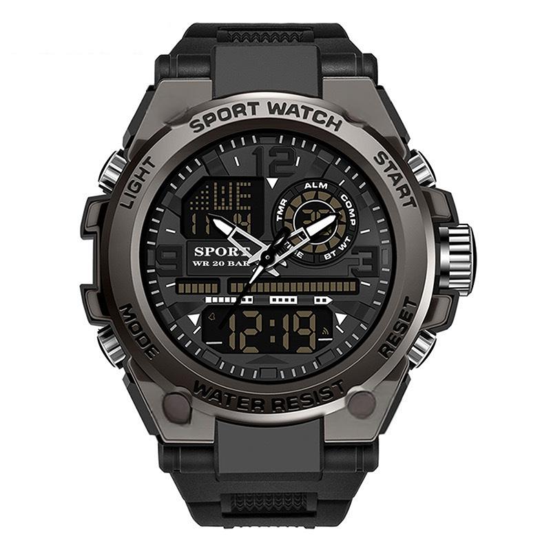 🎅Soldes de Noël - 50% de réduction🌲⌚Montre de sport étanche pour homme avec affichage lumineux