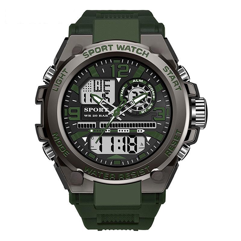 🎅Soldes de Noël - 50% de réduction🌲⌚Montre de sport étanche pour homme avec affichage lumineux