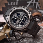🎅Soldes de Noël - 50% de réduction🌲⌚Montre de sport étanche pour homme avec affichage lumineux