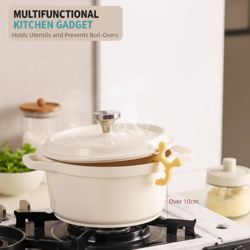 🔥Offre de Noël à durée limitée : 50 % DE RÉDUCTION !!!🔥 Support de spatule multifonctionnel en silicone avec poignée pour casseroles