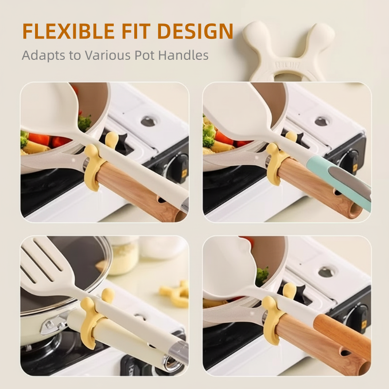 🔥Offre de Noël à durée limitée : 50 % DE RÉDUCTION !!!🔥 Support de spatule multifonctionnel en silicone avec poignée pour casseroles