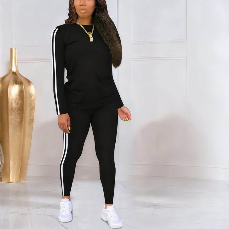 Ensemble de sport deux pièces à manches longues pour femme