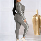Ensemble de sport deux pièces à manches longues pour femme