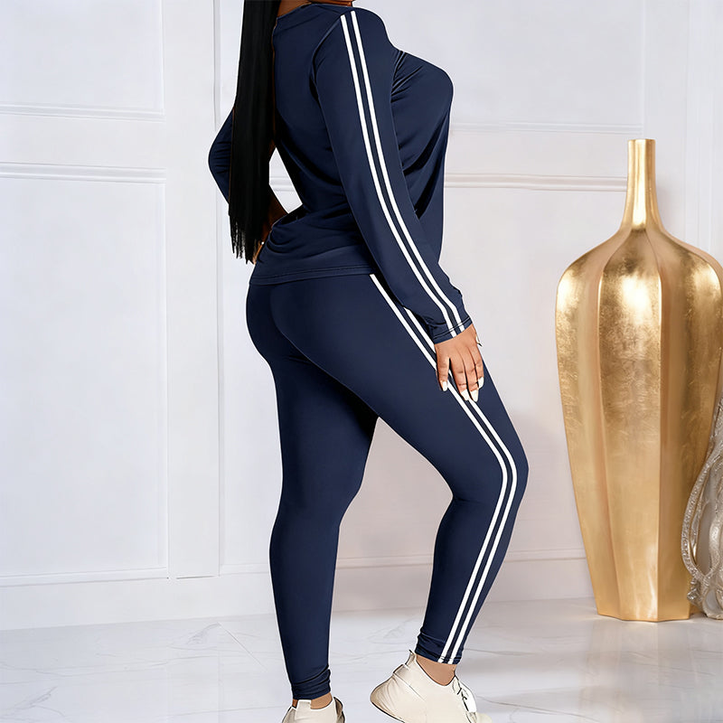 Ensemble de sport deux pièces à manches longues pour femme