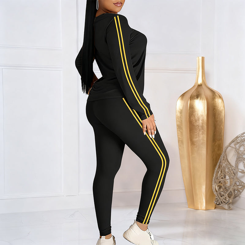 Ensemble de sport deux pièces à manches longues pour femme