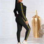 Ensemble de sport deux pièces à manches longues pour femme