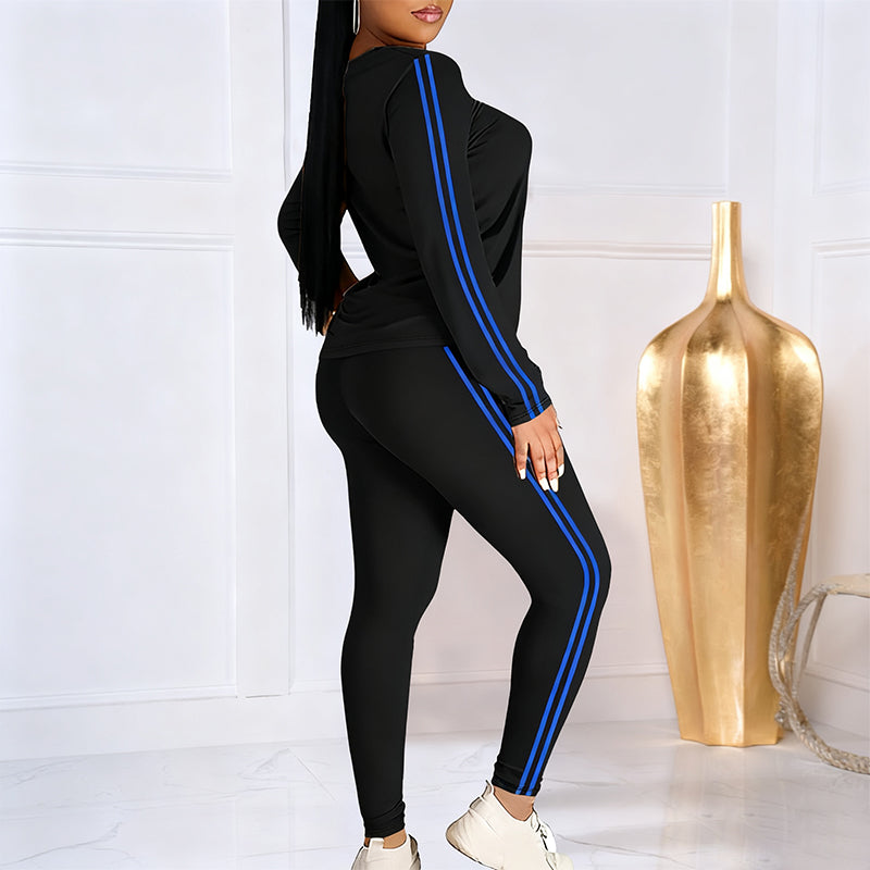 Ensemble de sport deux pièces à manches longues pour femme