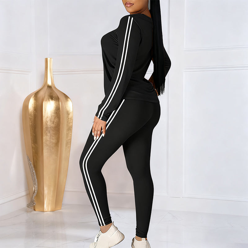 Ensemble de sport deux pièces à manches longues pour femme