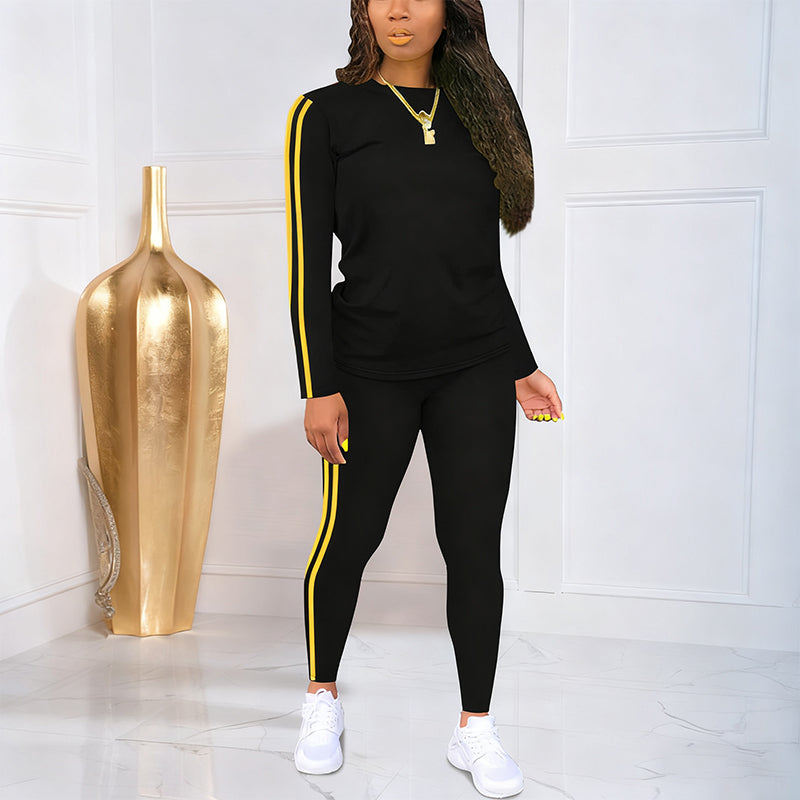 Ensemble de sport deux pièces à manches longues pour femme