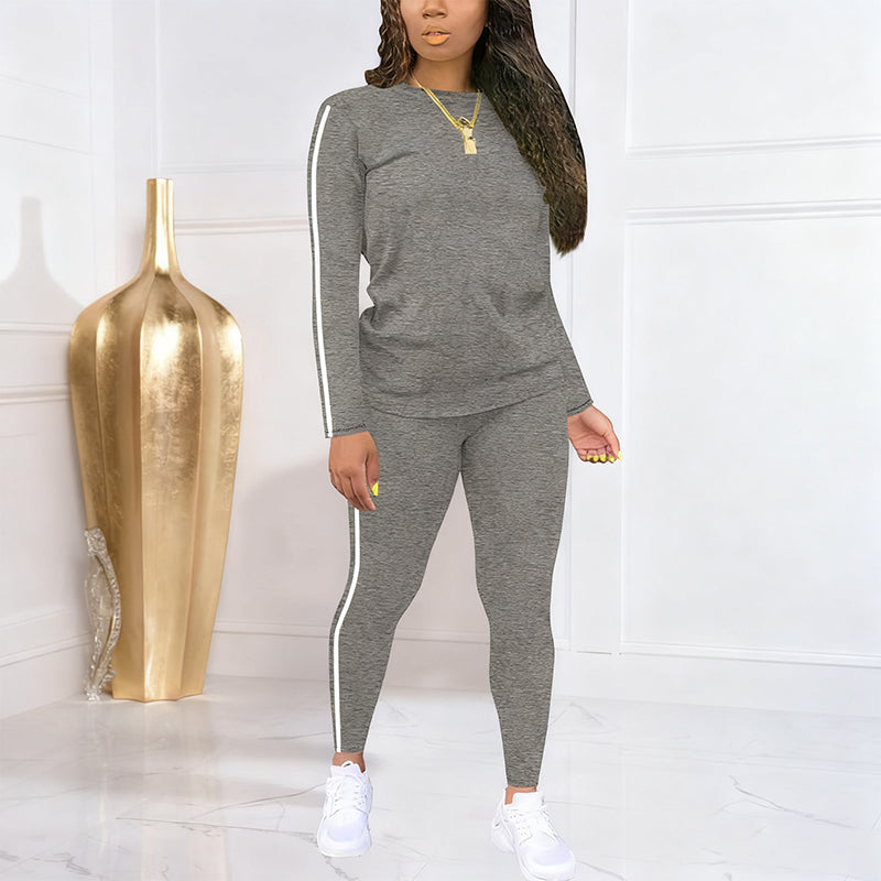 Ensemble de sport deux pièces à manches longues pour femme
