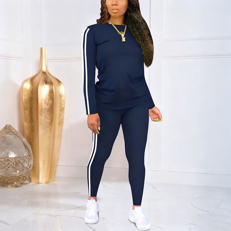 Ensemble de sport deux pièces à manches longues pour femme