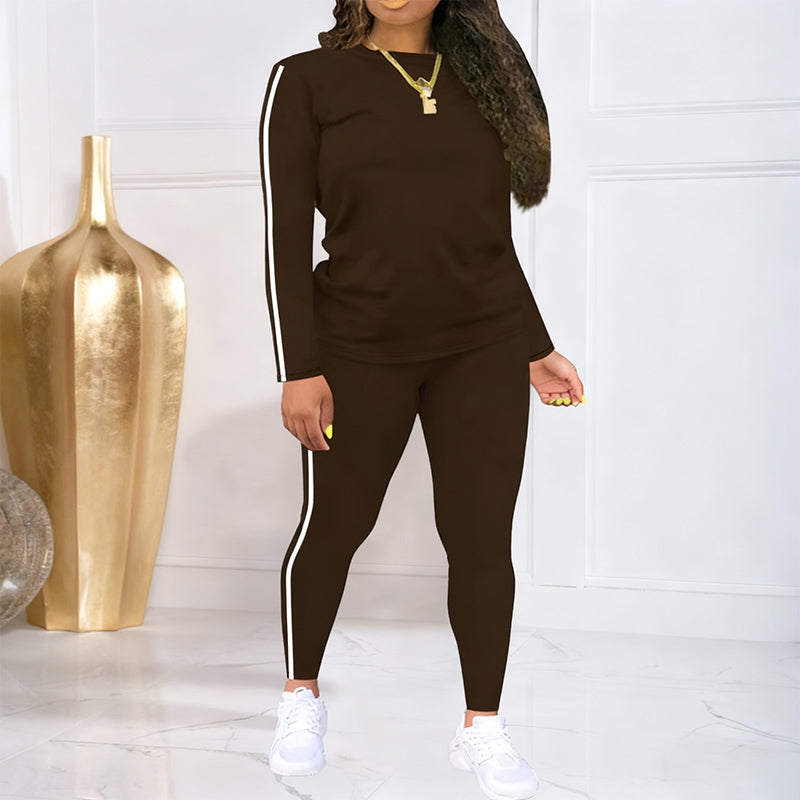 Ensemble de sport deux pièces à manches longues pour femme