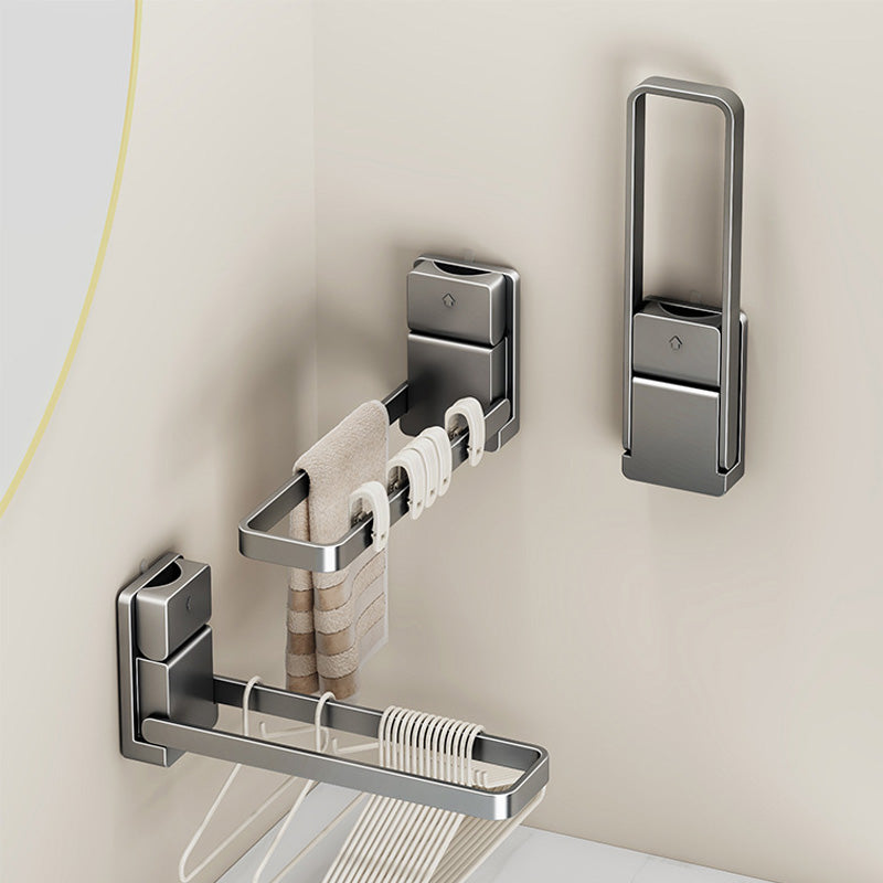 🛁 Porte-serviettes pliable à ventouse | Installation sans perçage, fixation en quelques secondes ⏱️ | Bras rabattable peu encombrant 🔄 | Acier inoxydable pour salle de bain et cuisine 🚿 | Barre de 22,5 cm, gris élégant ✨
