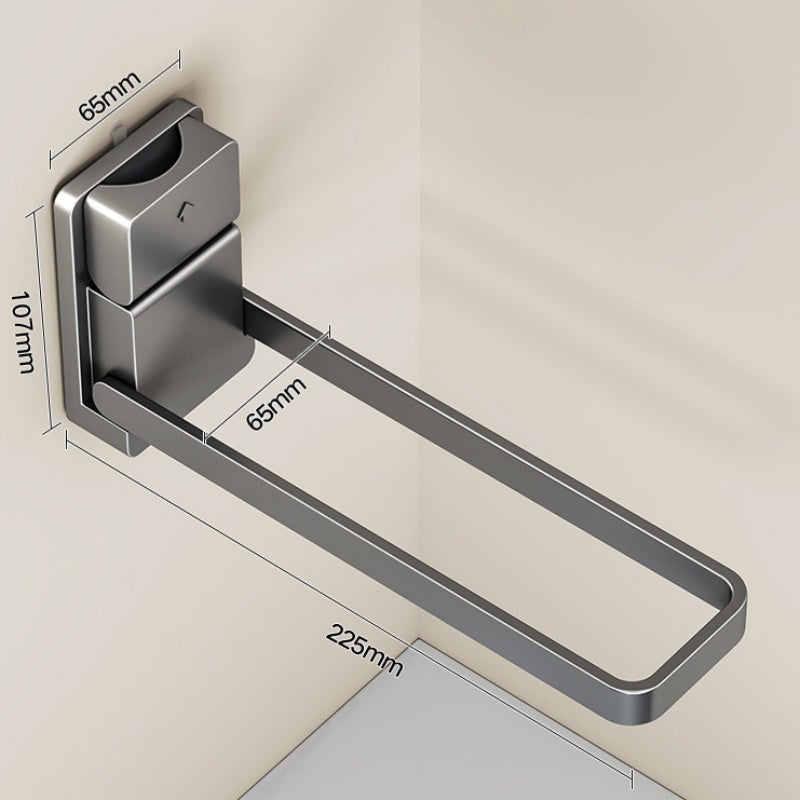 🛁 Porte-serviettes pliable à ventouse | Installation sans perçage, fixation en quelques secondes ⏱️ | Bras rabattable peu encombrant 🔄 | Acier inoxydable pour salle de bain et cuisine 🚿 | Barre de 22,5 cm, gris élégant ✨