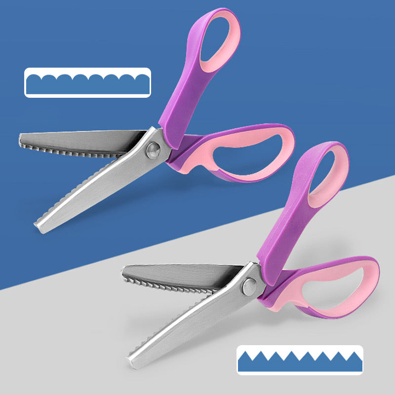 ✂️ Ciseaux Cranteurs pour Couture et Bricolage | Coupe Anti-effilochage | Lames en Acier Inoxydable 2CR13 | Poignée Ergonomique | 4 Couleurs 🧵🎨
