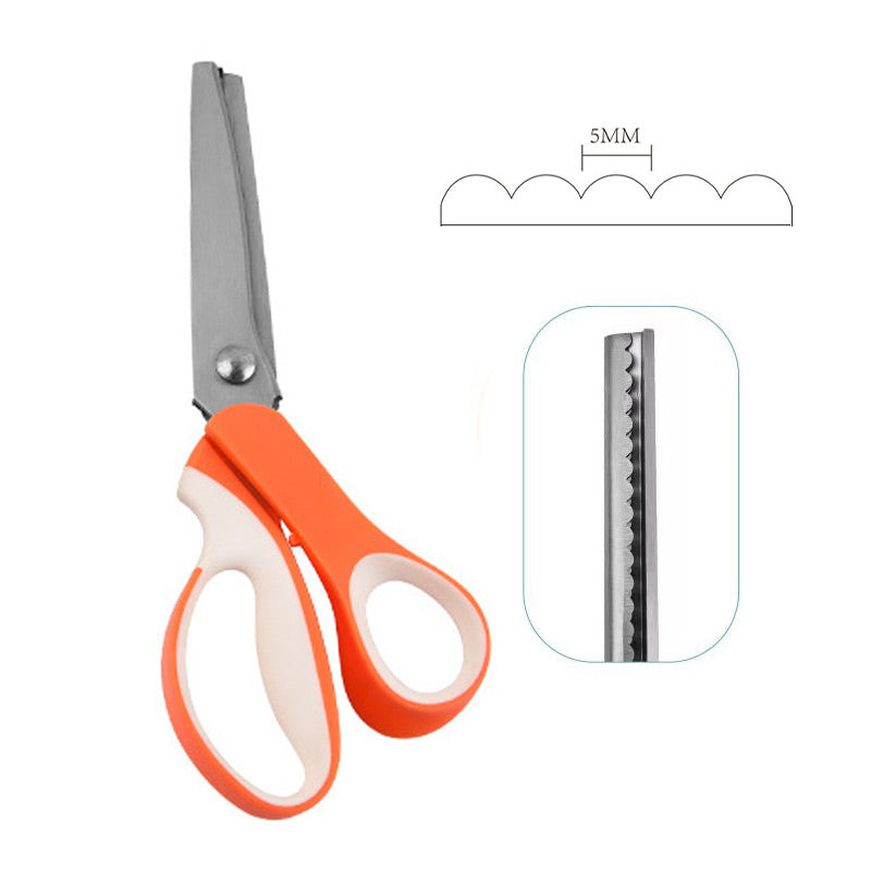 ✂️ Ciseaux Cranteurs pour Couture et Bricolage | Coupe Anti-effilochage | Lames en Acier Inoxydable 2CR13 | Poignée Ergonomique | 4 Couleurs 🧵🎨