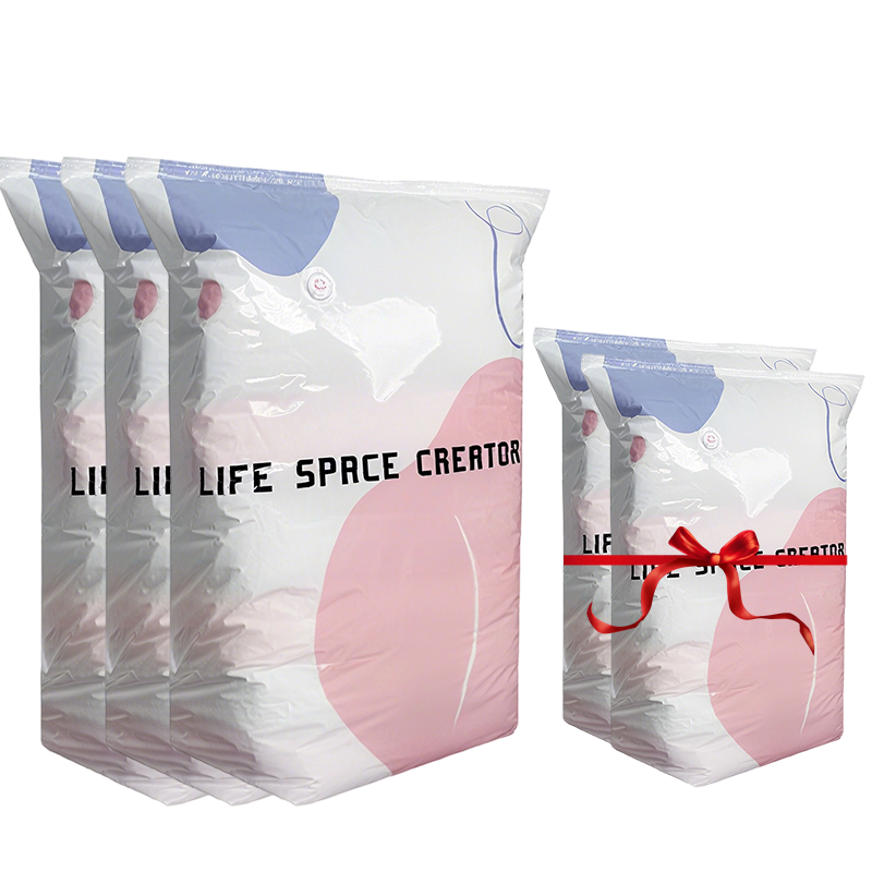 🧳💨 Sacs Sous Vide Sans Pompe – Économisez 80% d'Espace, Matériau PA+PE Anti-Moisissure, 2 Tailles – Pour Vêtements, Literie & Articles Saisonniers 🛏️✨