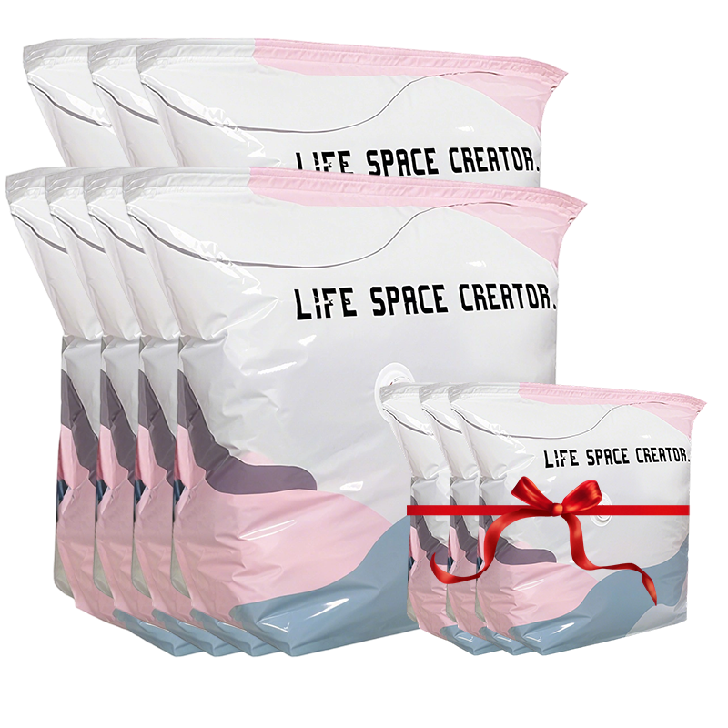 🧳💨 Sacs Sous Vide Sans Pompe – Économisez 80% d'Espace, Matériau PA+PE Anti-Moisissure, 2 Tailles – Pour Vêtements, Literie & Articles Saisonniers 🛏️✨