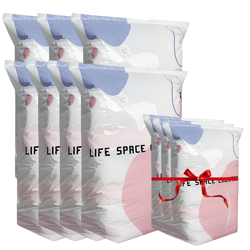 🧳💨 Sacs Sous Vide Sans Pompe – Économisez 80% d'Espace, Matériau PA+PE Anti-Moisissure, 2 Tailles – Pour Vêtements, Literie & Articles Saisonniers 🛏️✨