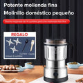 ☕🌿 Moulin Électrique Multifonction 300W – Capacité 500ml, Lame en S en Acier Inoxydable, 5 Lames Incluses, Démontable & Facile à Nettoyer – Café, Épices & Céréales 🍮✨