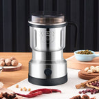 ☕🌿 Moulin Électrique Multifonction 300W – Capacité 500ml, Lame en S en Acier Inoxydable, 5 Lames Incluses, Démontable & Facile à Nettoyer – Café, Épices & Céréales 🍮✨