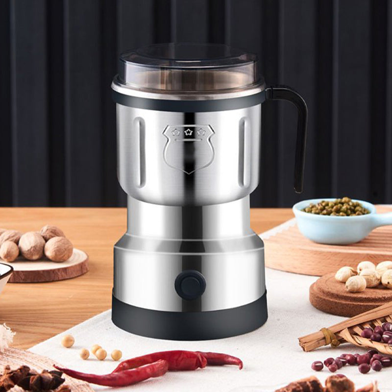 ☕🌿 Moulin Électrique Multifonction 300W – Capacité 500ml, Lame en S en Acier Inoxydable, 5 Lames Incluses, Démontable & Facile à Nettoyer – Café, Épices & Céréales 🍮✨