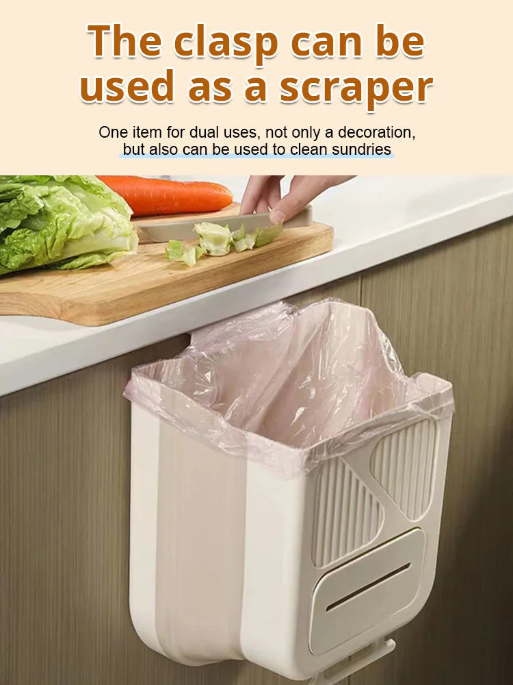 Poubelle Suspendue Pliable et Gain de Place - Corbeille de Cuisine à Suspendre, Anti-Fuite