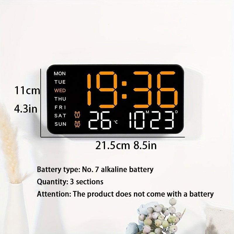 📢50% DE RÉDUCTION ! MAINTENANT !!!🔥Horloge murale numérique LED décorative multifonctionnelle, l'horloge numérique sans limites pour la maison norvégienne moderne