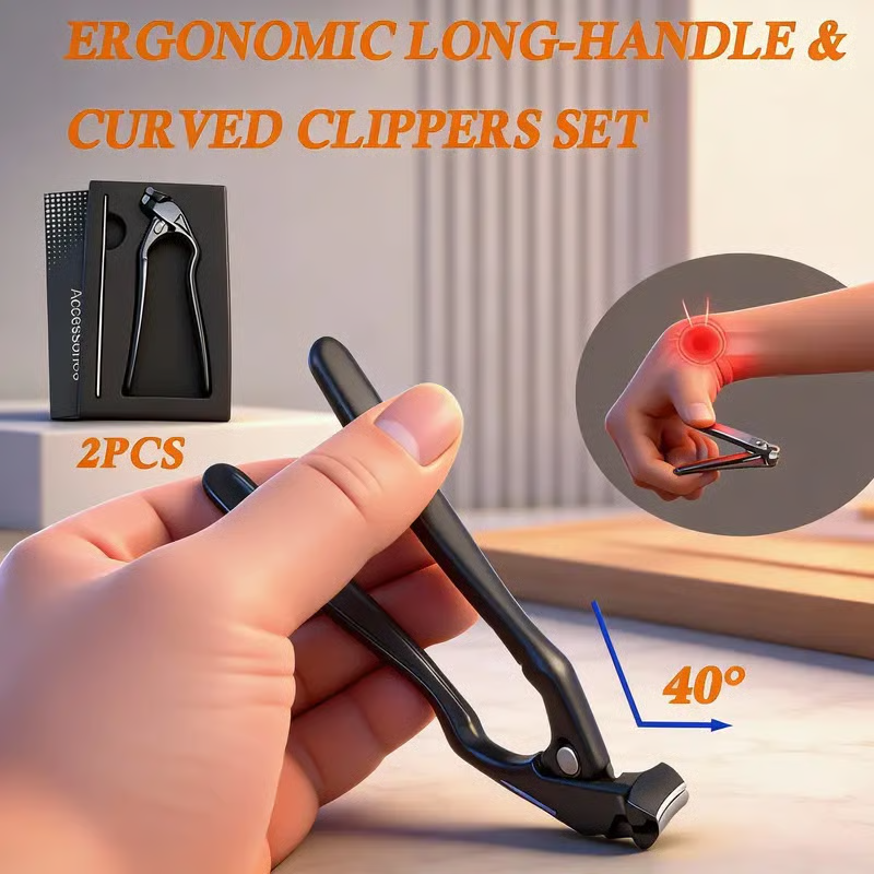 🥳 OFFRE IMBATTABLE 2026 💅 Coupe-ongles en acier inoxydable avec lames courbes de précision : facile à utiliser même pour les ongles épais et pour les personnes âgées ! ✂️✨