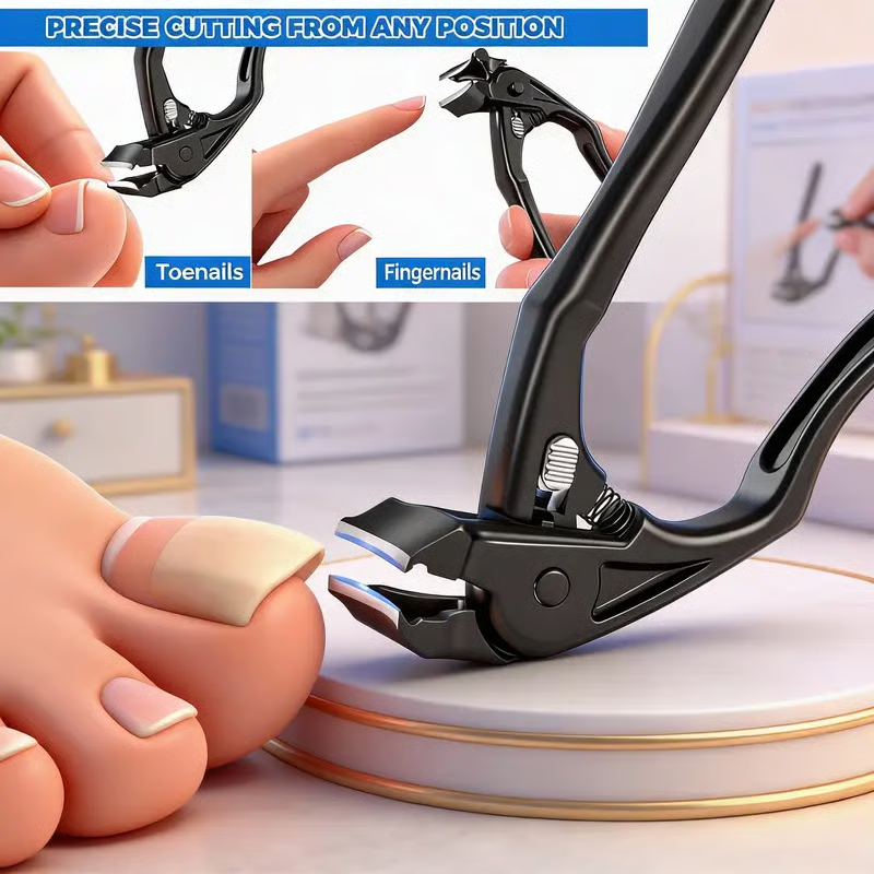 🥳 OFFRE IMBATTABLE 2026 💅 Coupe-ongles en acier inoxydable avec lames courbes de précision : facile à utiliser même pour les ongles épais et pour les personnes âgées ! ✂️✨
