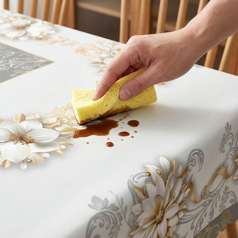 🌺 Nappe Florale Gaufrée Imperméable et Élégante 🎀🛡️ - Anti-Taches | Lavable en Machine | 4 Tailles | Ronde & Rectangulaire | Polyester | 50% DE RÉDUCTION