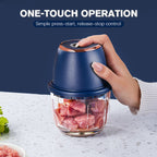 Liberté en cuisine ! ✂️ Hachoir Robot Rechargeable avec 6 Lames | Hache la Viande, l'Ail et les Légumes en 5 Secondes ⚡