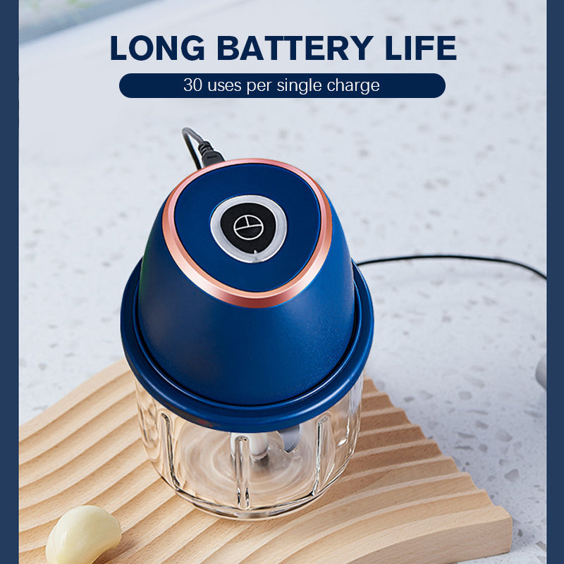 Liberté en cuisine ! ✂️ Hachoir Robot Rechargeable avec 6 Lames | Hache la Viande, l'Ail et les Légumes en 5 Secondes ⚡